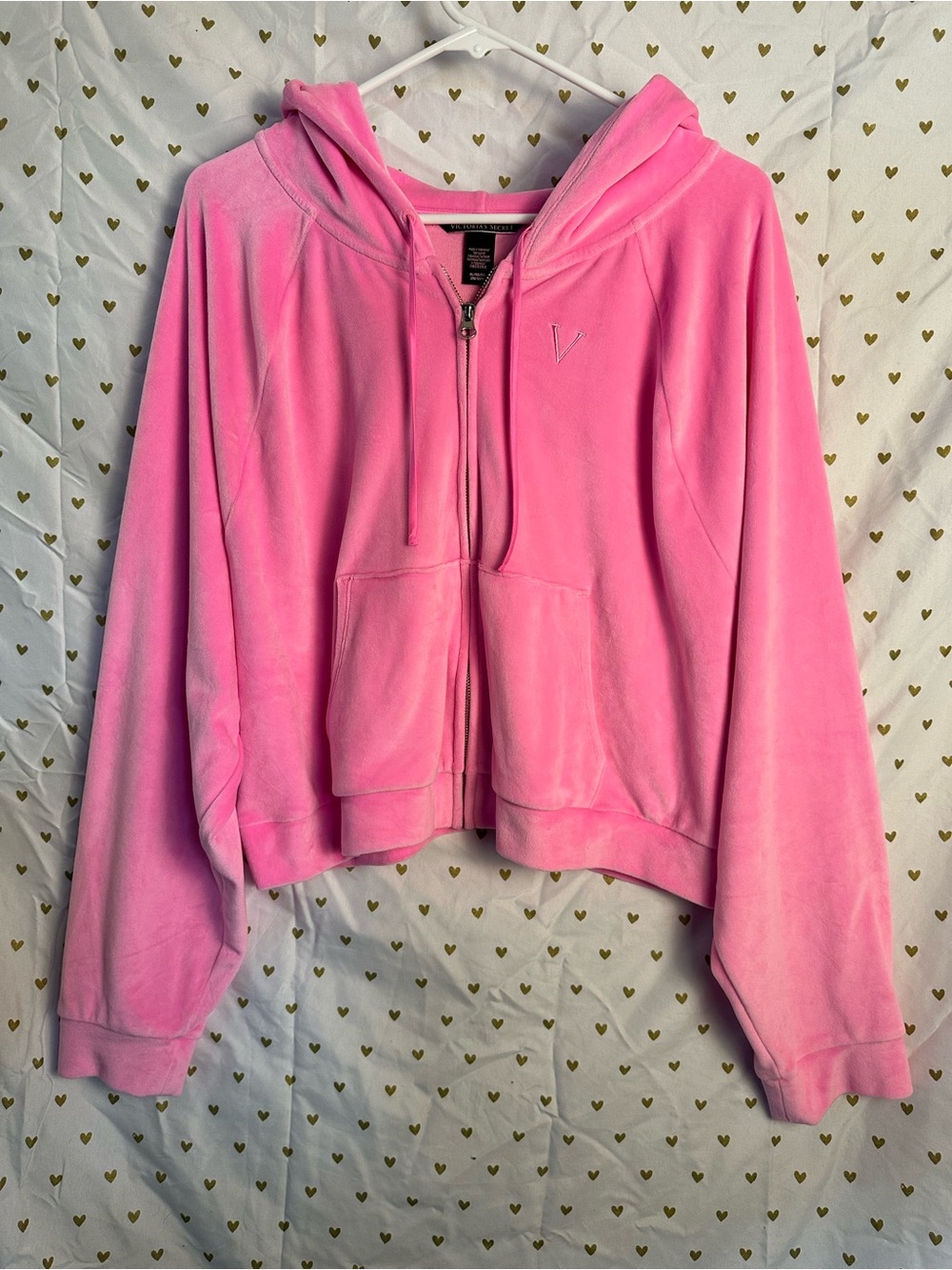 Victoria’s Secret PINK Velour Zip Hoodie XL NWOT super soft and cozy